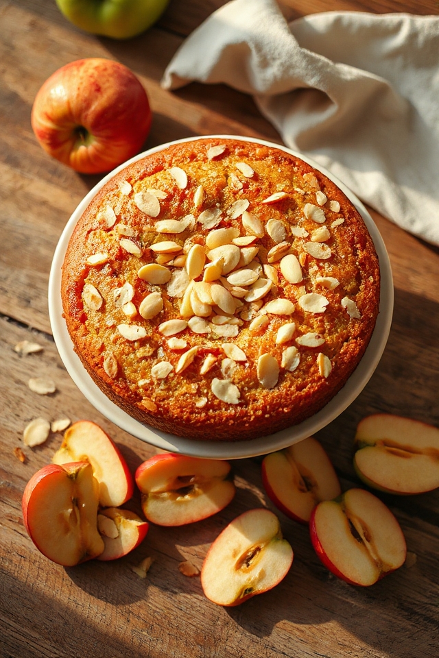 sugar free apple almond cake