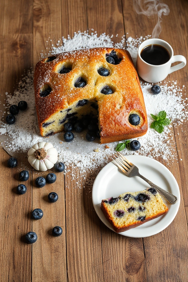 sugar free blueberry coffee cake