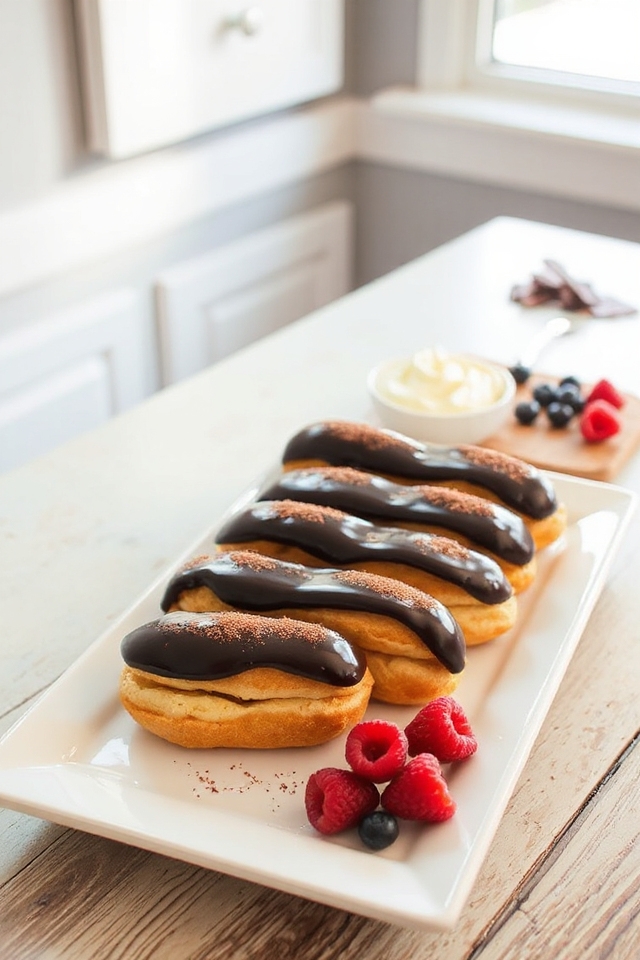 sugar free chocolate eclairs