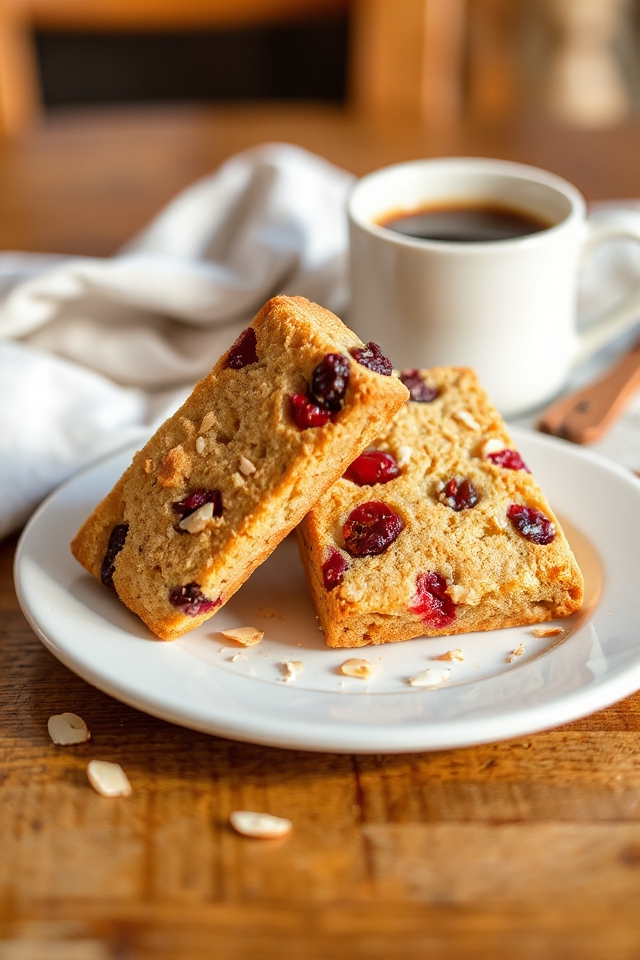 sugar free cranberry almond biscotti