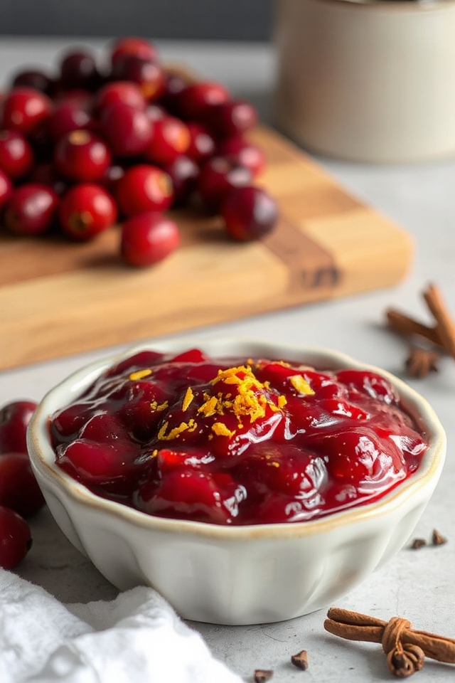 sugar free spiced cranberry sauce